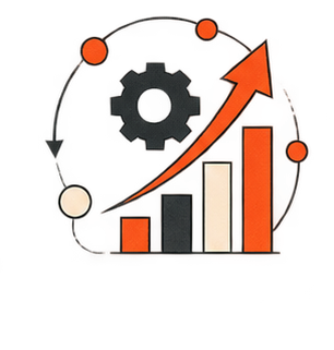 Circular arrows around product metrics